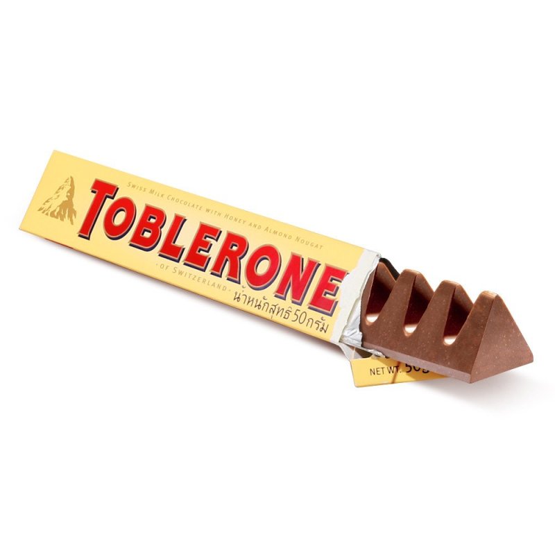 瑞士三角toblerone 牛奶巧克力含蜂蜜及巴旦木糖 50g