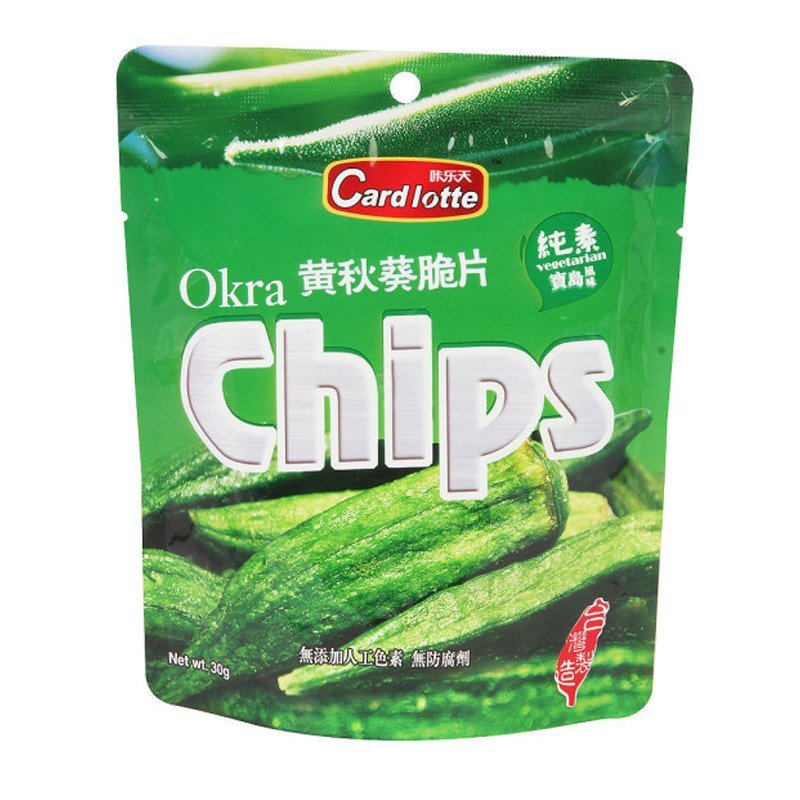 咔乐天（Cardlotte）黄秋葵脆片30g 中国台湾进口