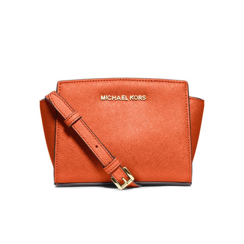 迈克·科尔斯(MICHAEL KORS)女包 MK小号笑脸包 斜挎包 单肩包 多色选 30T3GLMM2L 橙色