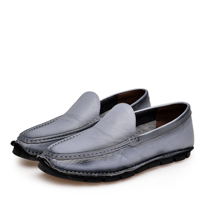 索卫(suove)新款简约舒欧美风格皮鞋男头层牛皮橡胶大底休闲鞋男单鞋