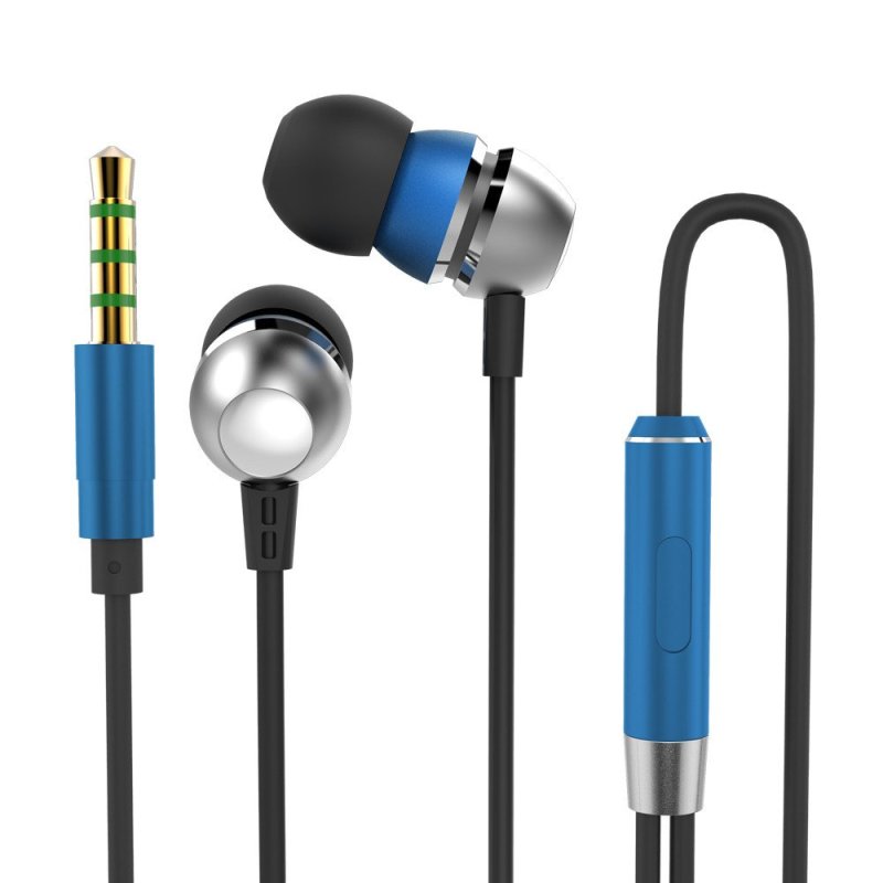 阿思翠（Astrotec）AM700MIC 重低音HIFI手机通讯耳机入耳式 蓝色