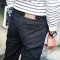 男士休闲裤秋装新款日系仿棉麻休闲裤男复古仿亚麻修身长裤子潮 30(2尺3) 藏青色