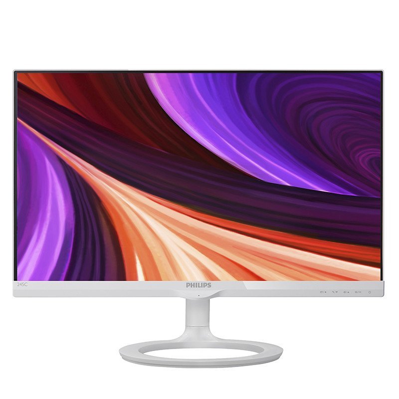飞利浦（PHILIPS） 245C5QSW 23.8英寸 AH-IPS面板 窄边硬屏 美型设计 电脑显示器