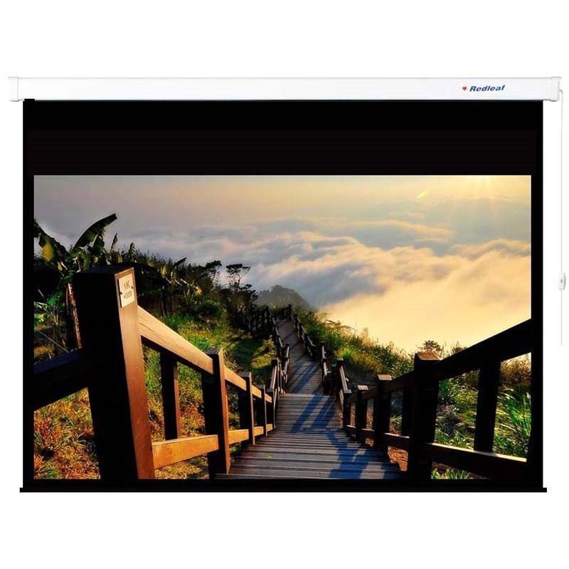 红叶(Redlesf）100英寸16:9电动玻珠幕布
