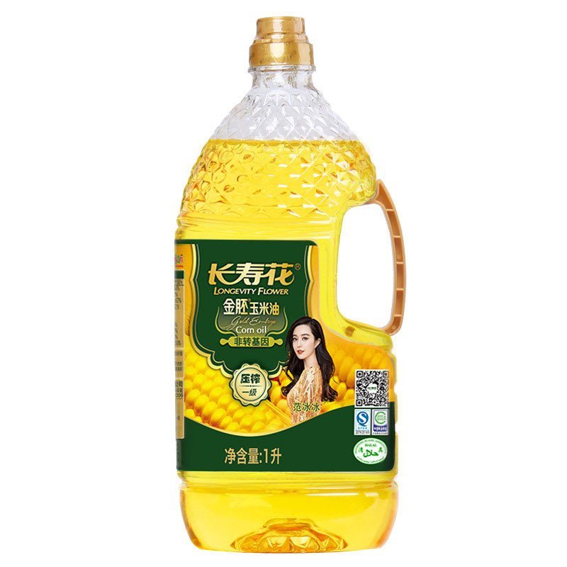 长寿花 金胚玉米油 1L 非转基因物理压榨食用油