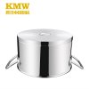 KMW捍卫者304不锈钢加厚复底平底汤锅24cm电磁燃气通用