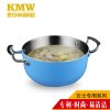KMW绿鼎双酷合金不锈钢专利健康汤锅24cm 可视玻璃盖 电磁煤气通用