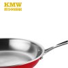 KMW绿鼎304不锈钢中国红煎锅26cm 时尚健康物理不粘煤气适用