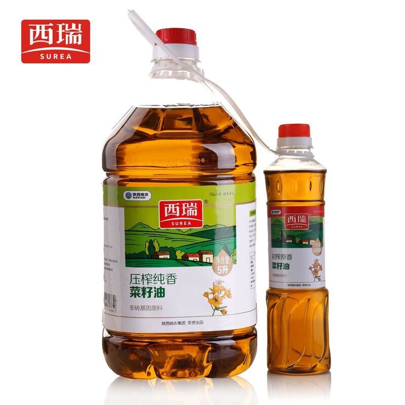西瑞压榨纯香菜籽油5L+500ml