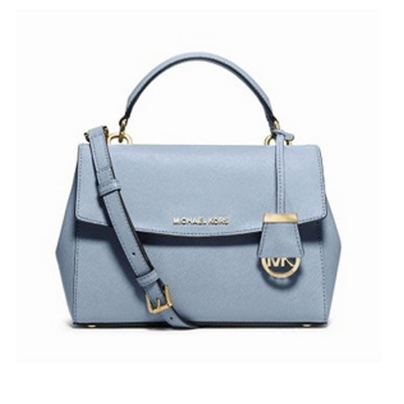 迈克·科尔斯(MICHAEL KORS) 2015新款Ava系列女士小号十字纹手提包 30T5GAVS2L 浅蓝色