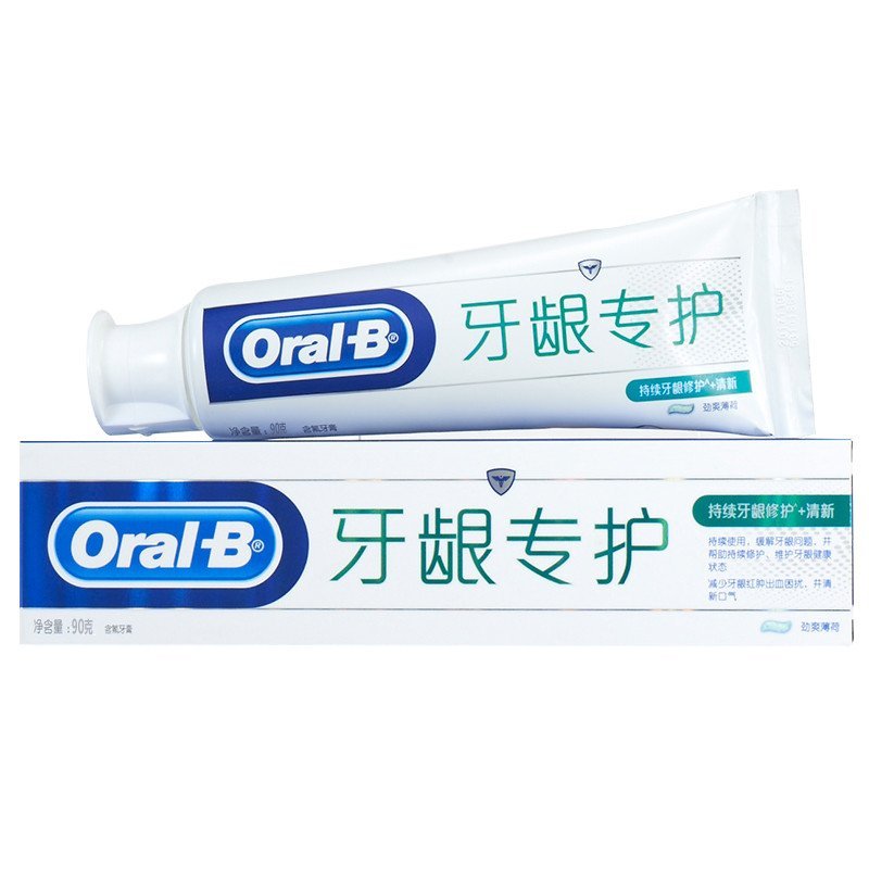 欧乐B牙专护牙膏(持续牙修护+清新)90g