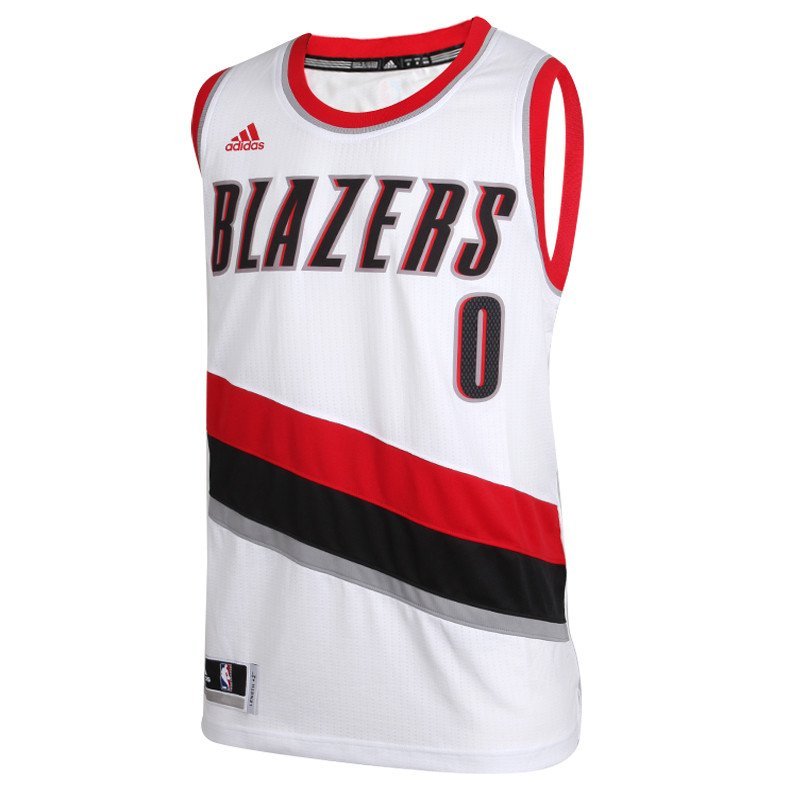 adidas阿迪达斯男子2015新款NBA利拉德 开拓者无袖篮球T恤A46234-FC L（成人） A46234