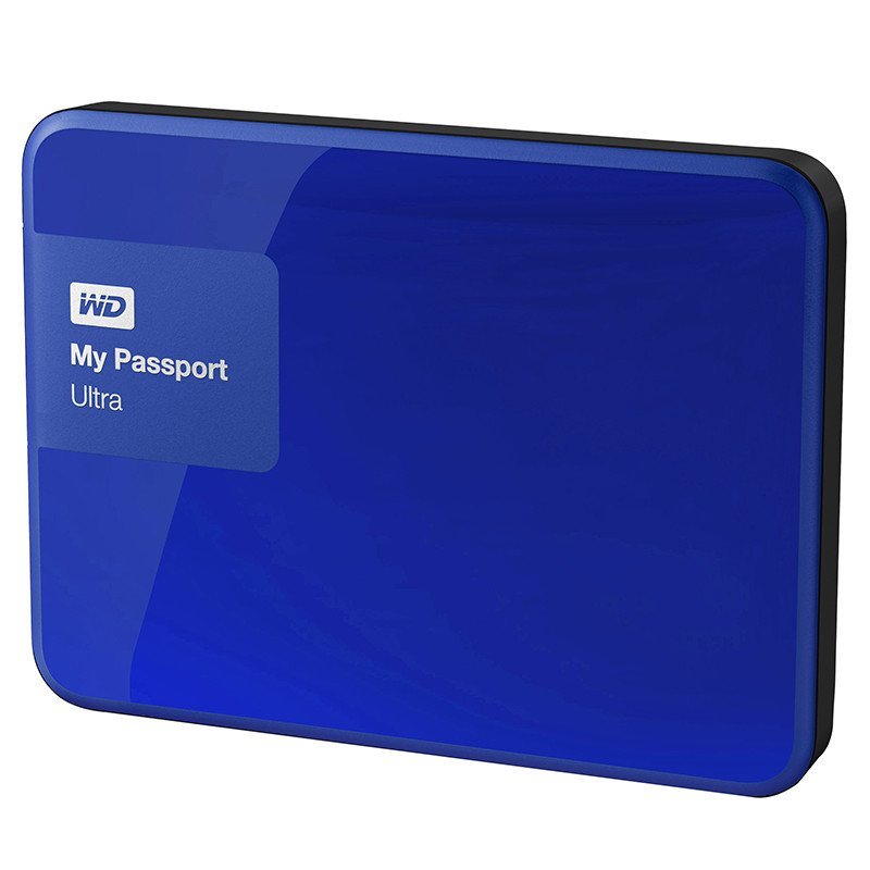 西部数据（WD）My Passport Ultra 升级款 USB3.0 2TB 2.5英寸 移动硬盘（宝石蓝）WDBBKD0020BBL-CESN