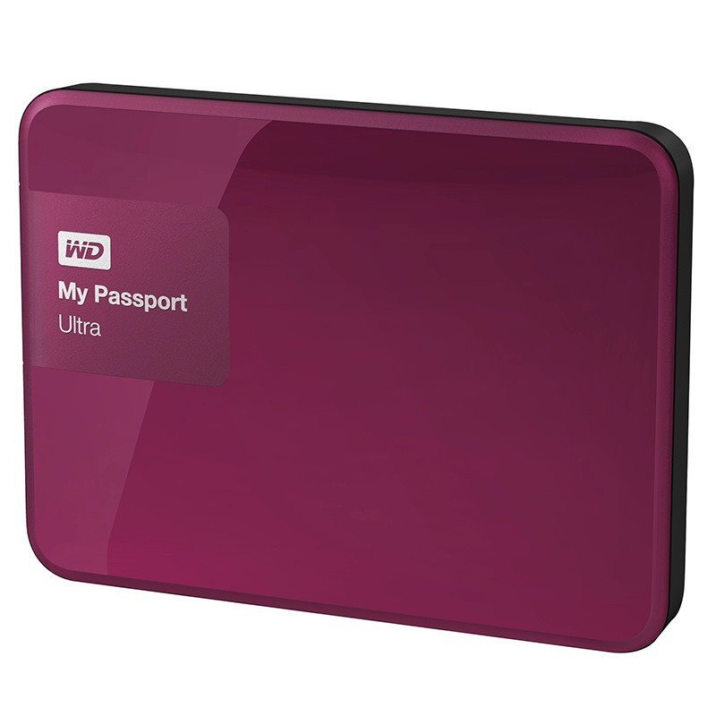 西部数据（WD）My Passport Ultra 升级款 USB3.0 3TB 2.5英寸 移动硬盘（野莓红）WDBBKD0030BBY-CESN
