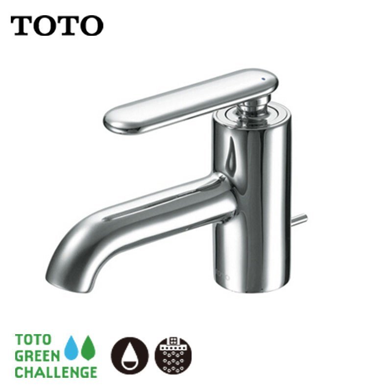 TOTO洁具卫浴 洗脸盆面盆坐式龙头单孔单柄冷热水龙头DL345A 全铜本体 进口陶瓷阀芯 金属色