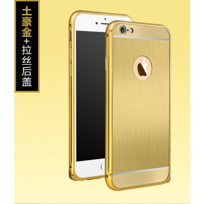 雪奈儿 iphone6s/6/6plu手机壳 镀金边框 拉丝后盖 新款 5.