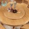 云图家具 实木餐桌橡木圆桌大圆形桌 实木椅组合 餐厅 饭桌 1.5M一桌六椅