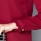 雅泊妮雪纺衫气质时尚韩版大码女装宽松长袖上衣立领衬衫打底衫 M 军绿色