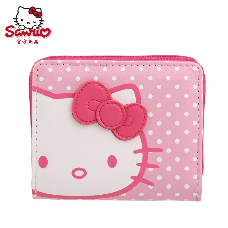 hello kitty凯蒂猫钱包 星点猫卡通动漫大童钱包学生钱包钱夹