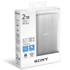 Sony/索尼移动硬盘2T 高速USB3.0 HD-SL2银色 金属超薄加密2tb