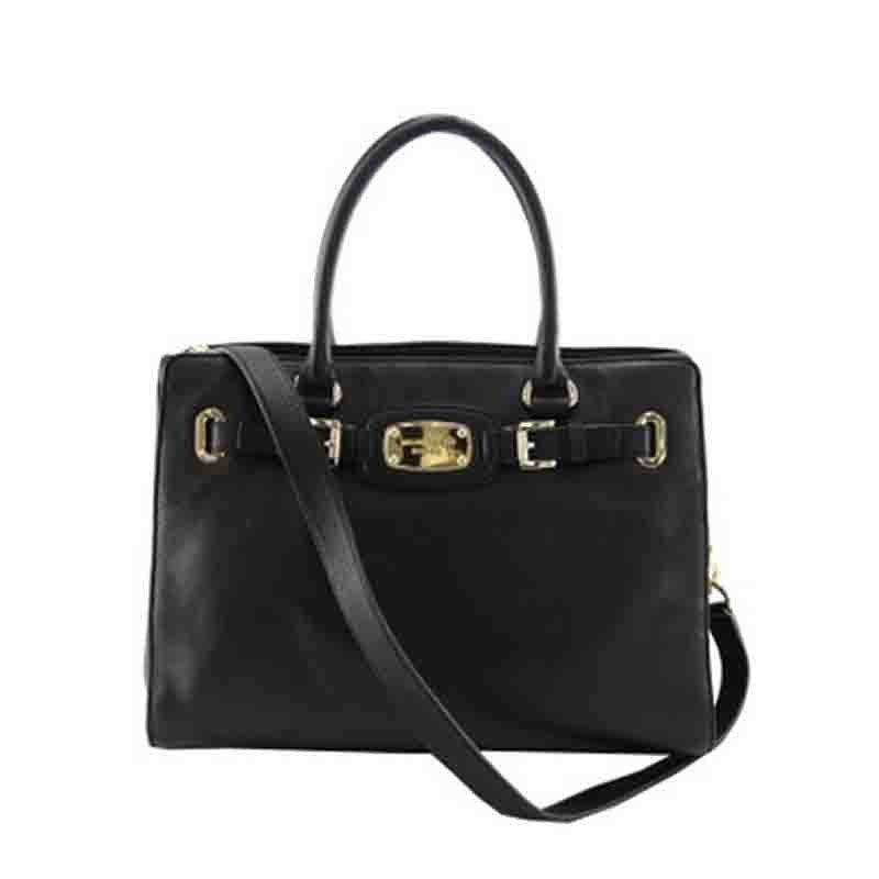 迈克·科尔斯(MICHAEL KORS)女款真皮大号单肩斜挎包 35F0GHMT3L 黑色 黑色