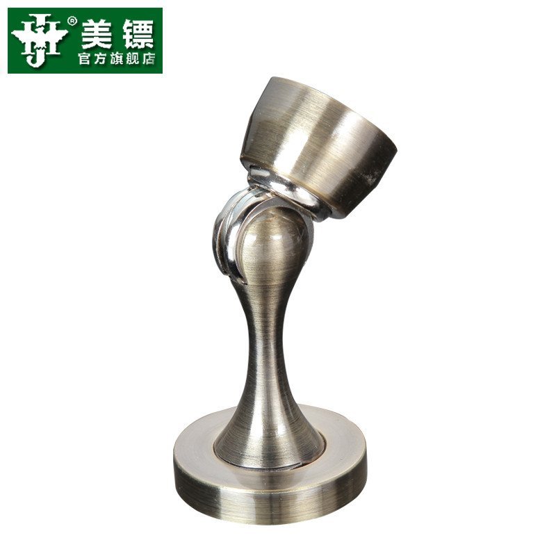 美镖门吸 不锈钢拉丝色加厚加长超强磁门吸地吸墙吸 卫生间门碰门阻 青古铜色