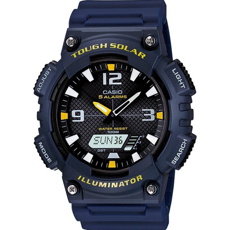 卡西欧casio手表 太阳能时尚防水运动电子男士手表 AQ-S810W-2A
