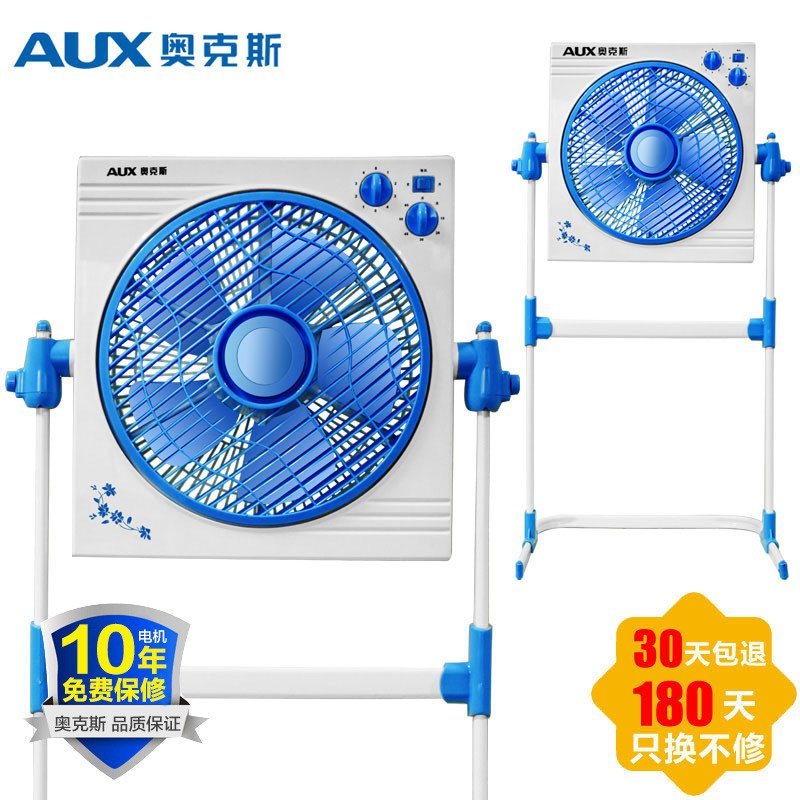 奥克斯（AUX）电风扇转页扇KYT-30-D1203-ZD家用静音定时摇头落地扇机械升降台地扇