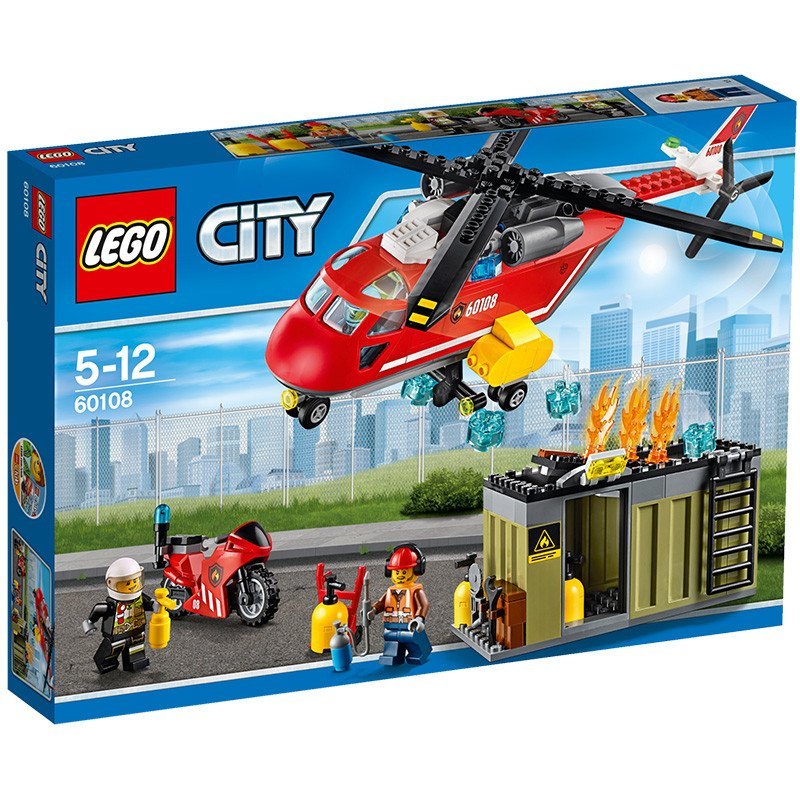 LEGO 乐高 City 城市系列消防直升机组合 60108