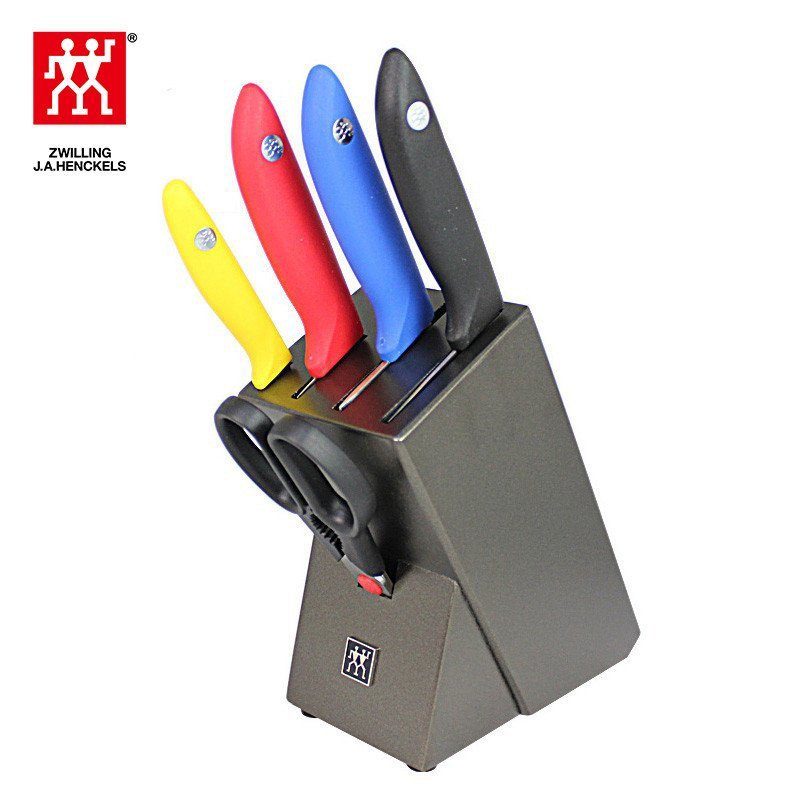 双立人(ZWILLING) Style 菜刀 中片刀 多用刀 蔬菜刀 刀具 磨刀棒 6件套装组合