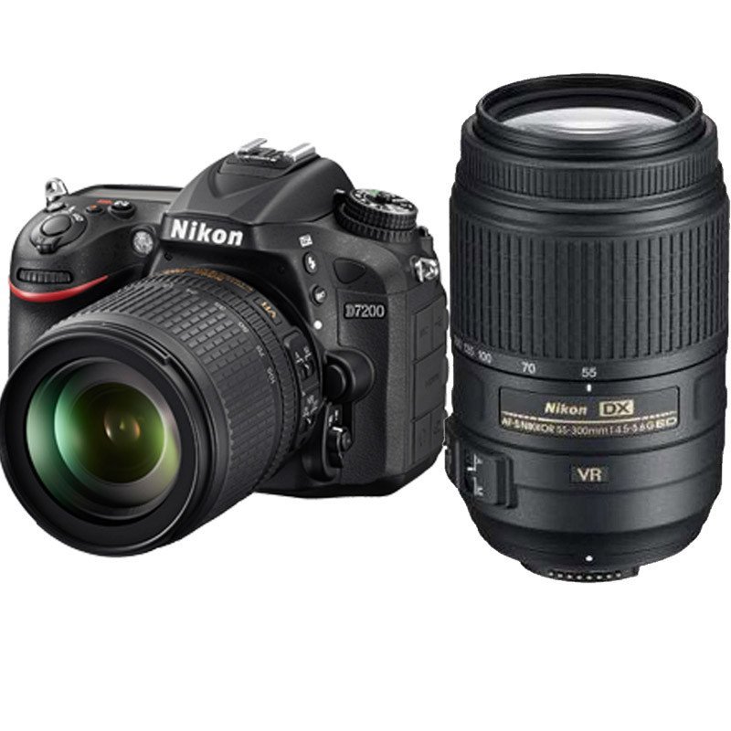 尼康(Nikon) D7200（18-105mm+55-300mm）数码单反相机 双镜头套装 约2416万像素