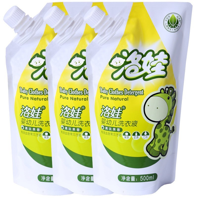 洛娃婴幼儿洗衣液500ml*3袋清淡果香