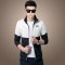 夹克2016春装新款 男士立领休闲拼接外套便服男装外套韩版潮 8031 4XL 深蓝色