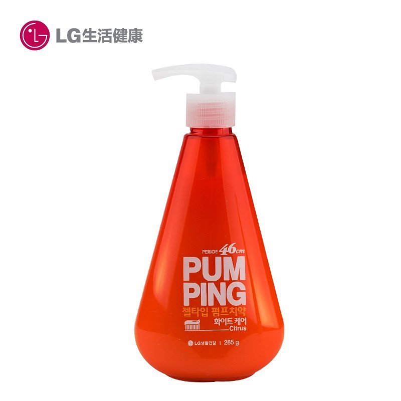 【苏宁自营】韩国LG正品 PERIOE/倍瑞傲 46cm 按压式牙膏 美白管理 285G