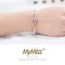 MyMiss 925银手镯 女镀铂金手环 皇冠手镯子时尚配饰礼物流行饰品 遇见幸福手镯