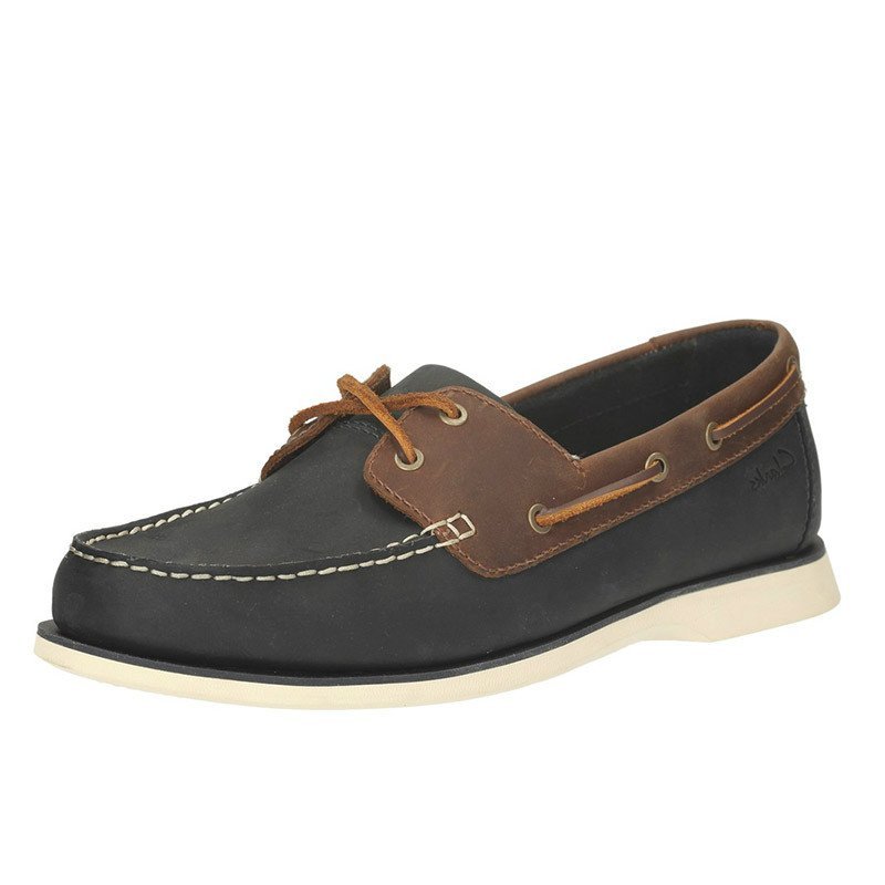 clarks其乐2016新款男鞋休闲鞋Port View 专柜同款 Navy-Combi-Leather 46