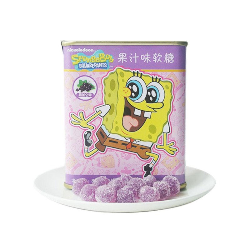 海绵宝宝果汁味软糖黑加仑味80g