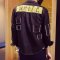 Favorlove 破洞补丁春季新款男士牛仔夹克外套外衣男 B412-JK805U XL 深蓝色