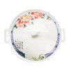韵唐汤锅勺子饭锅釉中彩骨瓷餐具天香花苑中式9英寸天使汤锅+赠送大饭勺2件套装