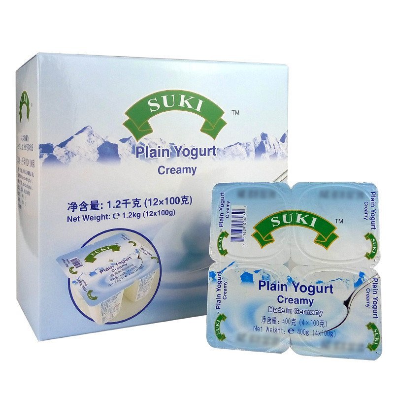【苏宁自营】suki 多美鲜 德国进口原味酸奶100g×12礼盒
