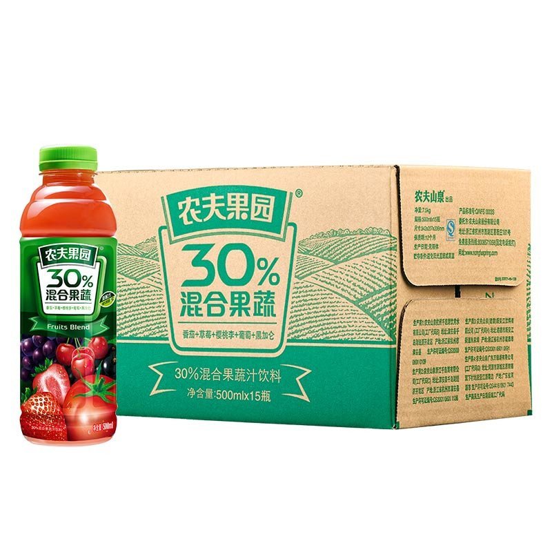 农夫山泉 农夫果园30%500ml番莓普通装1*15瓶 整箱
