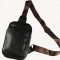薇思黛 2016新款 男士斜挎包潮男款PU胸包户外运动单肩腰包手机休闲包 黑色