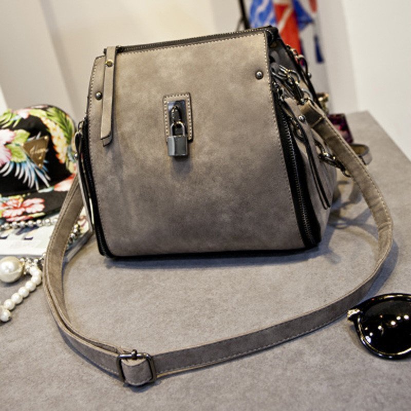 薇思黛 2016新款 韩版潮流时三用包多功能背包女士单肩包学院风女包休闲百搭的双肩包 深灰色