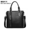 薇思黛 2016新款 欧美潮电脑包公文男包男士包手提包时尚休闲包 黑色竖版