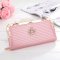 薇思黛 2016新款 韩版潮流糖果色皇冠女士钱包多用手拎手拿包单拉链包 粉红色
