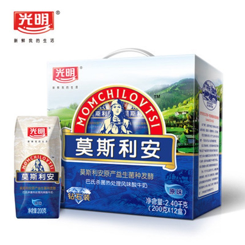 光明莫斯利安原味酸奶200g*12