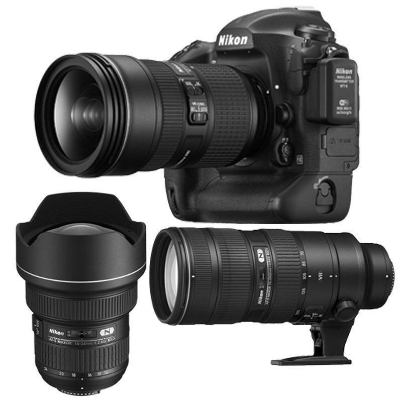 尼康(Nikon) D5 CF版（14-24+24-70G+70-200E）数码单反相机 三镜头套装 约2082万像素