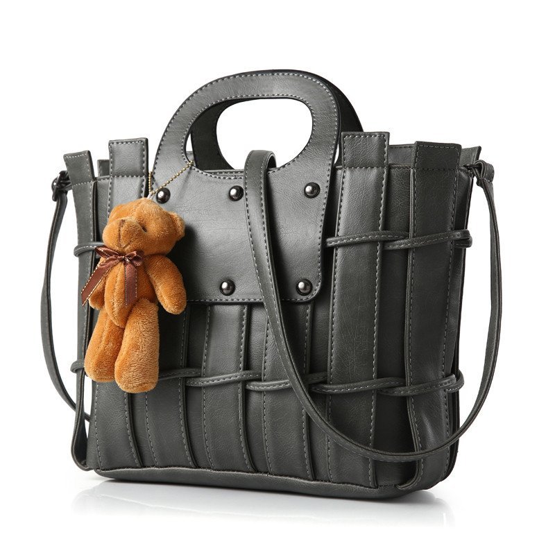 薇思黛 2016新款女包斜挎包女手提包包单肩包女士包包休闲女包 灰色