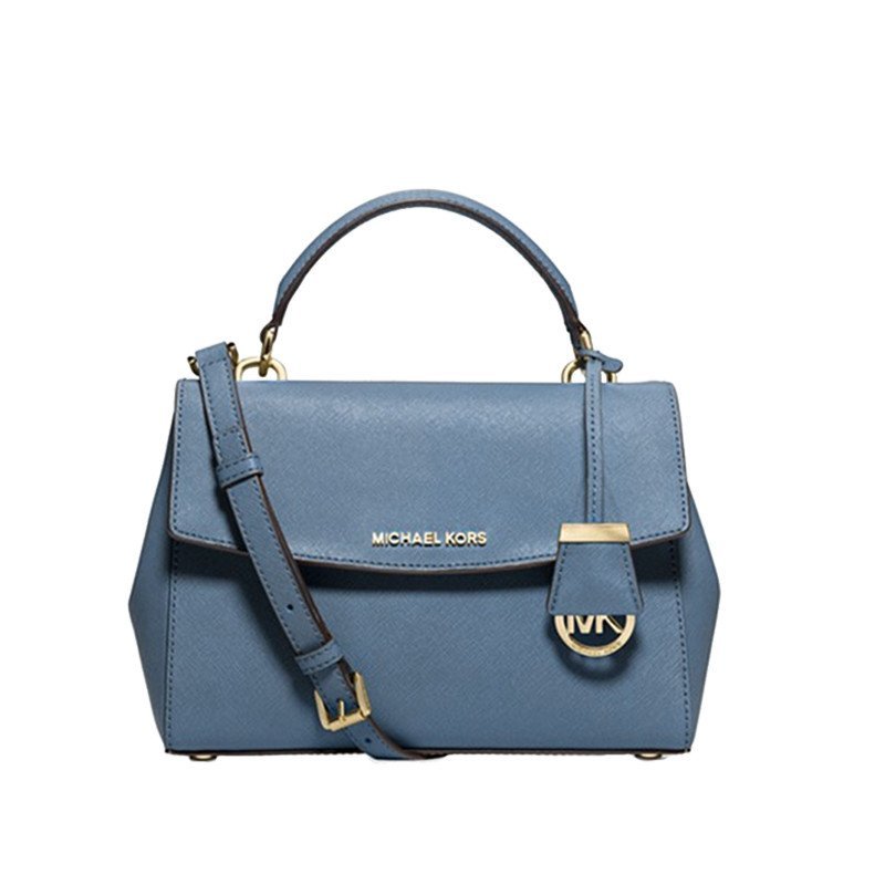 迈克.高仕(Michael Kors/MK)女包包盖式女士单肩包手提包剑桥包小号30T5GAVS2L 车菊蓝