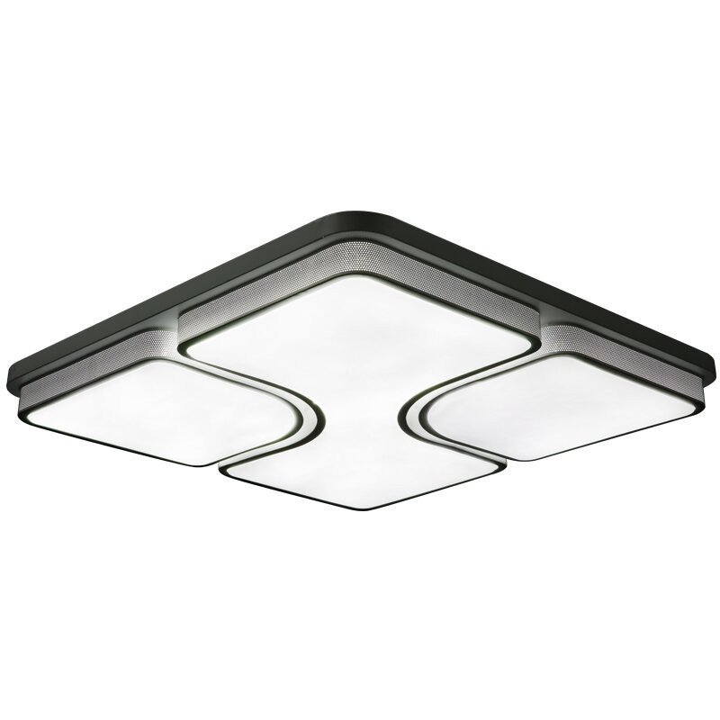 创华星LED吸顶灯客厅灯现代简约餐厅卧室灯具大气浪漫温馨艺术书房灯饰 黑色86cmLED顶配遥控72W